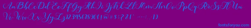 Шрифт Amotim – синие шрифты на фиолетовом фоне