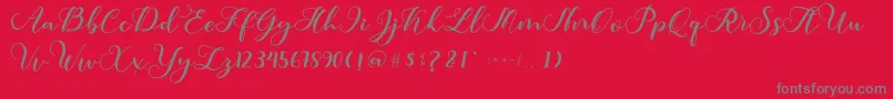 Amotim Font – Gray Fonts on Red Background