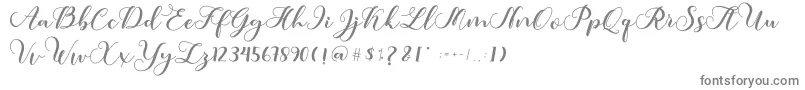 フォントAmotim – 白い背景に灰色の文字