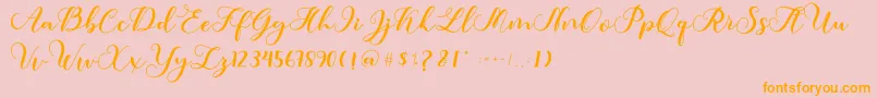 Amotim Font – Orange Fonts on Pink Background