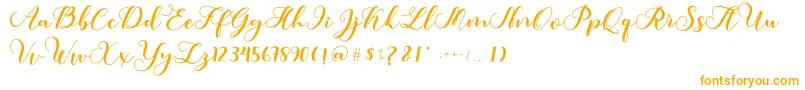 Шрифт Amotim – оранжевые шрифты