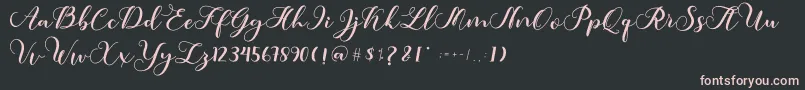 Шрифт Amotim – розовые шрифты на чёрном фоне