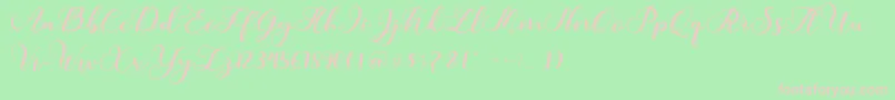 Шрифт Amotim – розовые шрифты на зелёном фоне