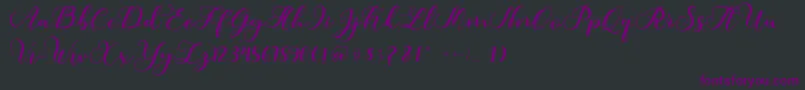 Шрифт Amotim – фиолетовые шрифты на чёрном фоне