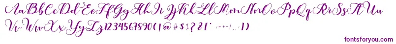 Шрифт Amotim – фиолетовые шрифты