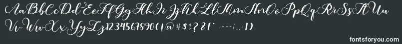 Amotim Font – White Fonts on Black Background