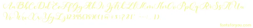 Шрифт Amotim – жёлтые шрифты