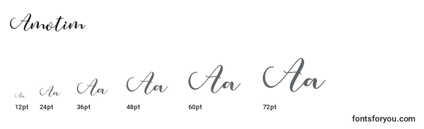 Amotim Font Sizes