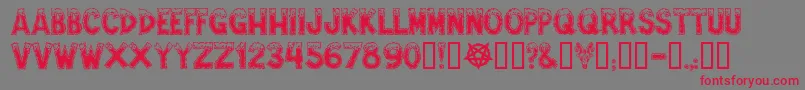 AMPEFE   Font – Red Fonts on Gray Background