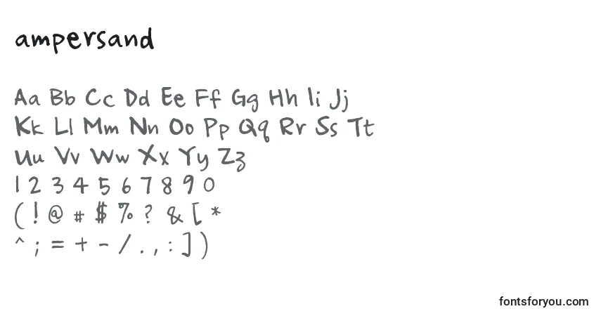 A fonte Ampersand (119443) – alfabeto, números, caracteres especiais
