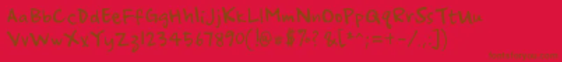 ampersand Font – Brown Fonts on Red Background