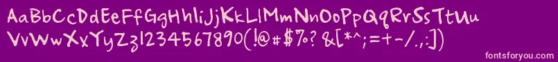 ampersand Font – Pink Fonts on Purple Background