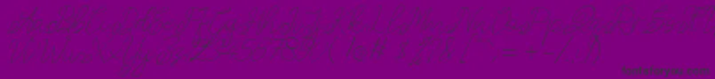 Czcionka Amplas   1 – czarne czcionki na fioletowym tle
