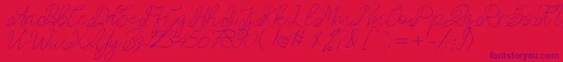 Amplas   1 Font – Purple Fonts on Red Background