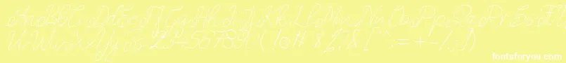 Amplas   1 Font – White Fonts on Yellow Background