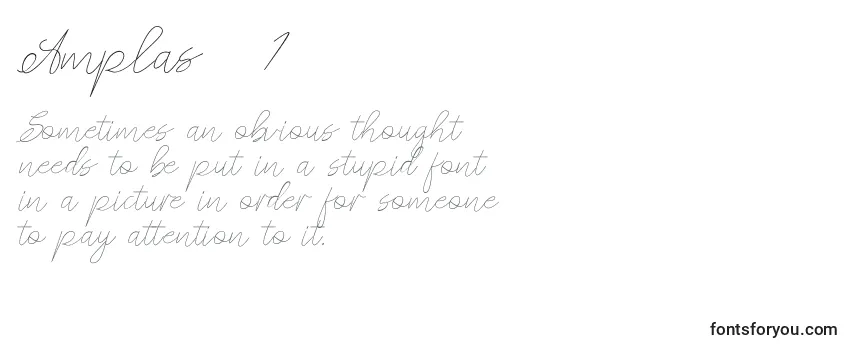Review of the Amplas   1 Font