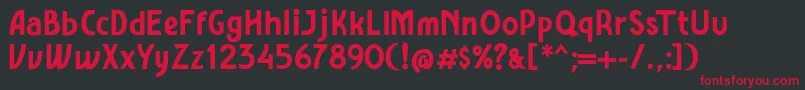 Amro Sans Bold Font – Red Fonts on Black Background