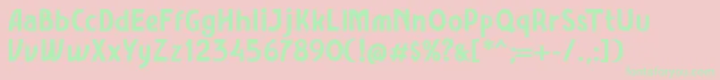 Amro Sans Bold Font – Green Fonts on Pink Background