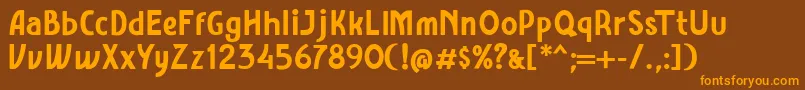 Amro Sans Bold Font – Orange Fonts on Brown Background