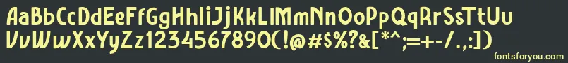Amro Sans Bold Font – Yellow Fonts on Black Background