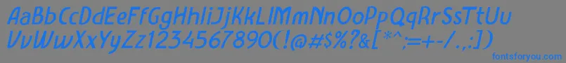 Amro Sans Italic Font – Blue Fonts on Gray Background