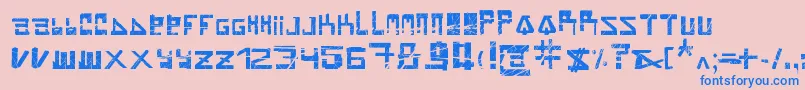 Braindamage Font – Blue Fonts on Pink Background