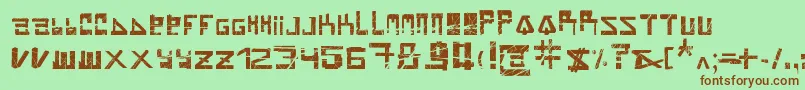 Braindamage Font – Brown Fonts on Green Background