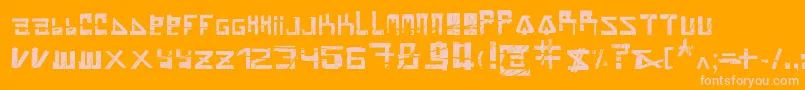 Braindamage Font – Pink Fonts on Orange Background