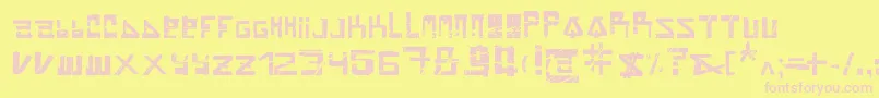 Braindamage Font – Pink Fonts on Yellow Background