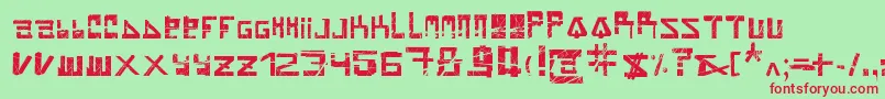 Braindamage Font – Red Fonts on Green Background