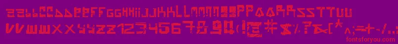 Braindamage Font – Red Fonts on Purple Background