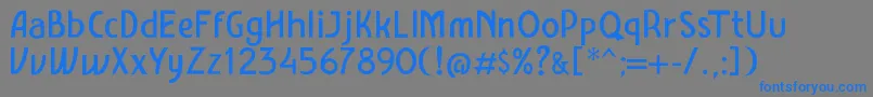 フォントAmro Sans – 灰色の背景に青い文字