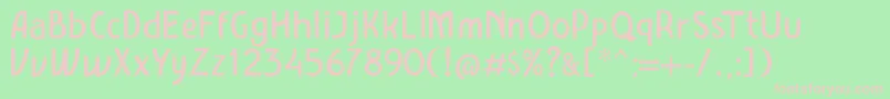 Amro Sans Font – Pink Fonts on Green Background