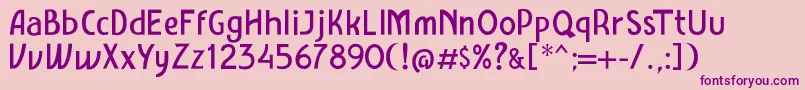 Amro Sans Font – Purple Fonts on Pink Background