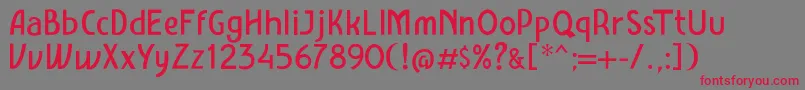 Amro Sans-Schriftart – Rote Schriften auf grauem Hintergrund