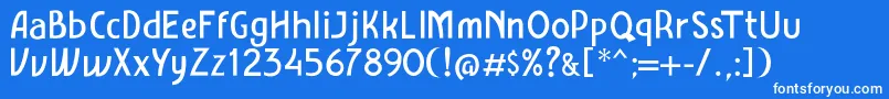 Amro Sans Font – White Fonts on Blue Background