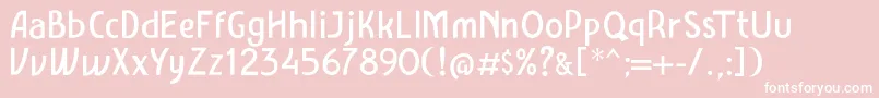 Amro Sans Font – White Fonts on Pink Background
