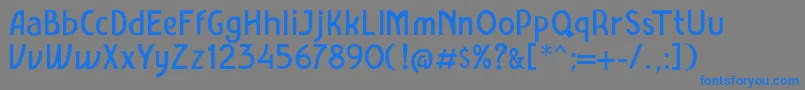 Amro Sans-Schriftart – Blaue Schriften auf grauem Hintergrund