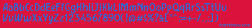 Amro Sans Font – Blue Fonts on Red Background