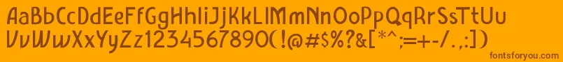 Amro Sans Font – Brown Fonts on Orange Background