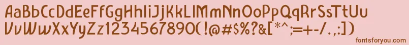Amro Sans Font – Brown Fonts on Pink Background