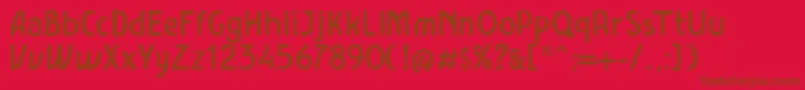 Amro Sans Font – Brown Fonts on Red Background