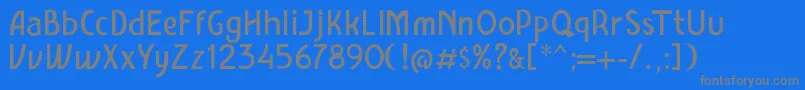 フォントAmro Sans – 青い背景に灰色の文字