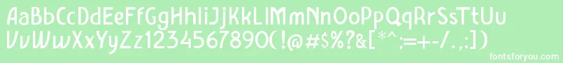 Amro Sans Font – White Fonts on Green Background