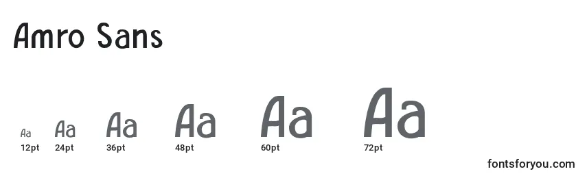 Размеры шрифта Amro Sans (119451)