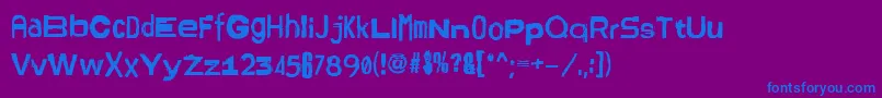 AMSTER~1 Font – Blue Fonts on Purple Background