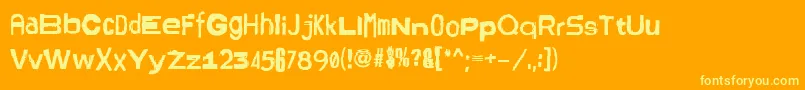 AMSTER~1 Font – Yellow Fonts on Orange Background