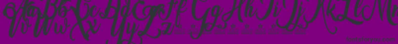フォントAmsterdam Personal Use – 紫の背景に黒い文字