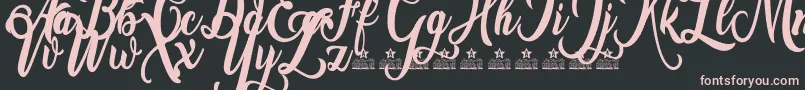 Amsterdam Personal Use Font – Pink Fonts on Black Background