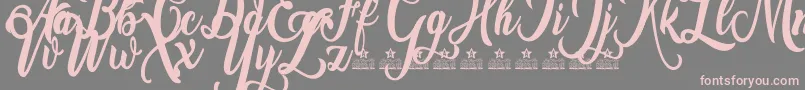 Шрифт Amsterdam Personal Use – розовые шрифты на сером фоне
